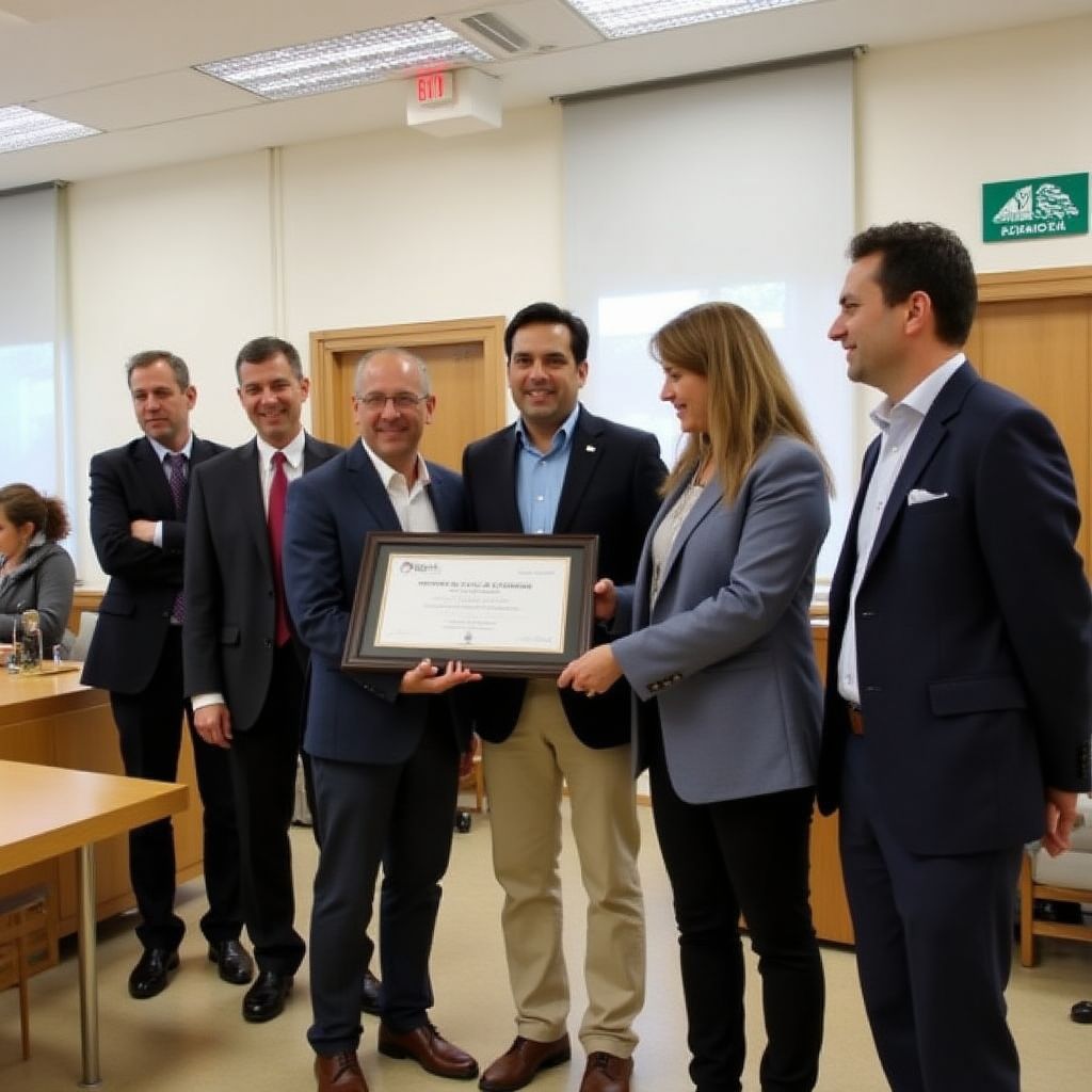 Ceremonia de premiación por logros en turismo